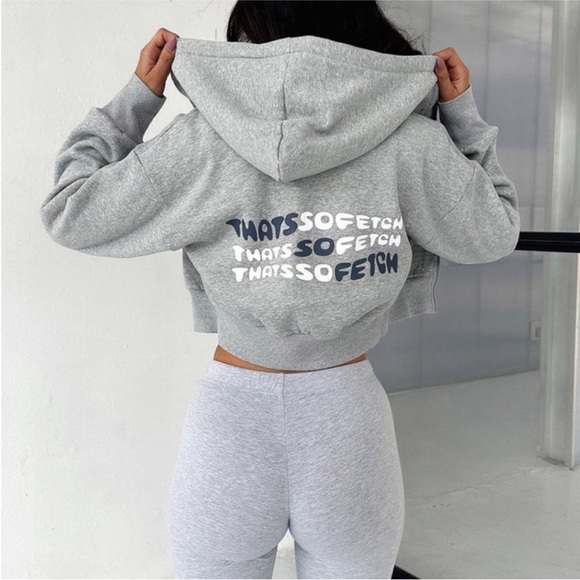 THATSSOFETCH Bamba Low Rise Pants - Bone Crop top hoodie S/M - Picture 4 of 7